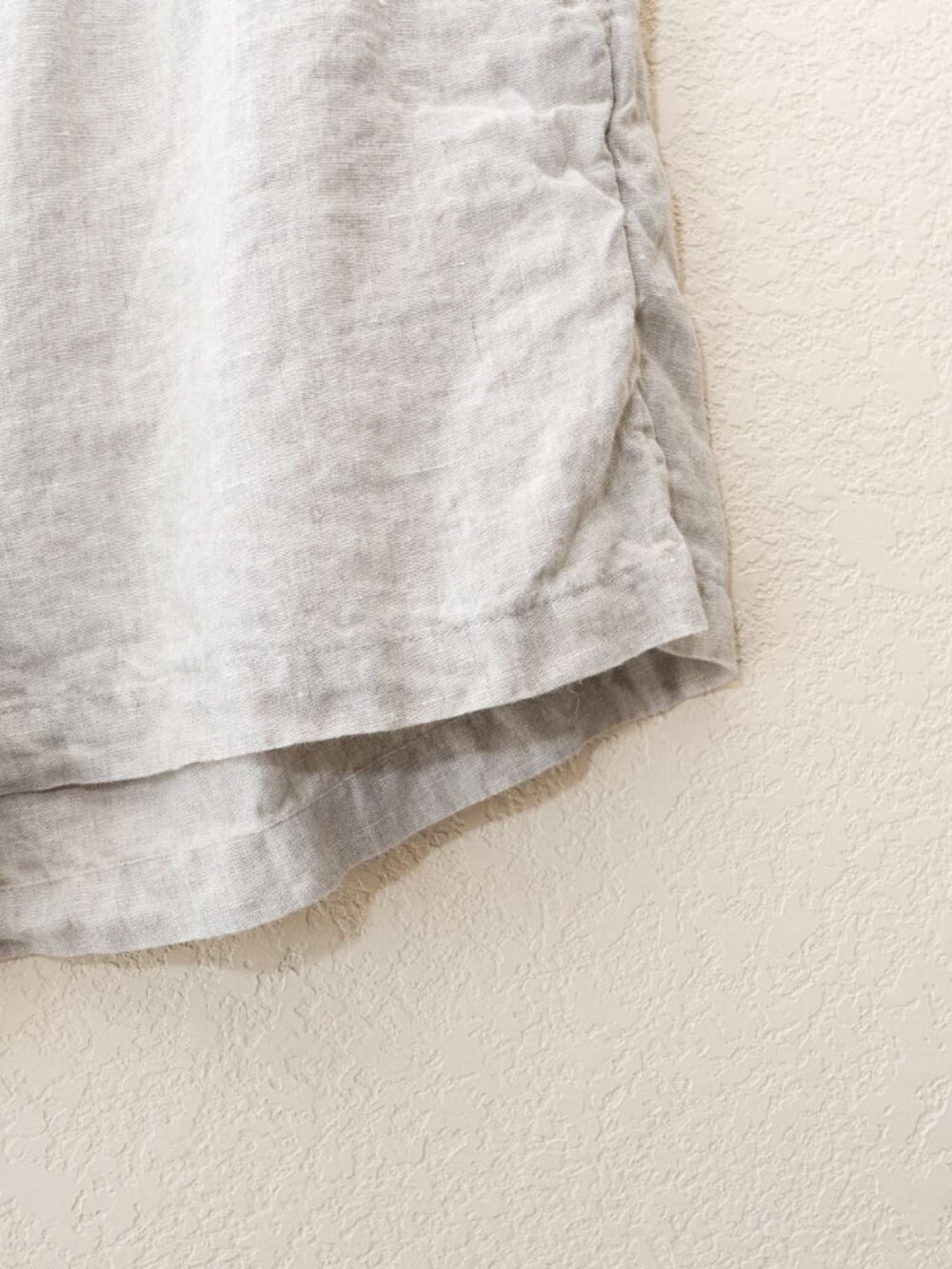 J Crew Womens L 100% Linen Shorts Oatmeal Beige Pull On Elastic Waist Coastal - Picture 8 of 15